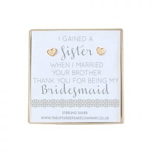 Rose Gold Vermeil & Pavé CZ Wedding Earrings - 'I Gained A Sister When I Married Your Brother'