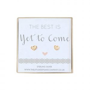 Rose Gold Vermeil & Pavé CZ Wedding Earrings - 'The Best Is Yet To Come'