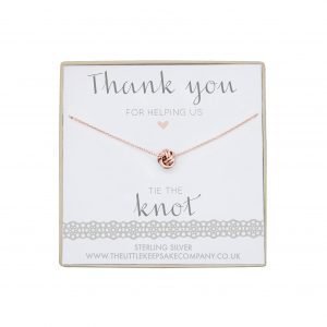 Rose Gold Vermeil Knot Necklace - ‘Thank You For Helping Us Tie The Knot’