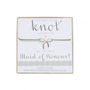 Sterling Silver Bow Bracelet - ‘I Couldn’t Tie The Knot Without You, Will You Be My Maid Of Honour?’