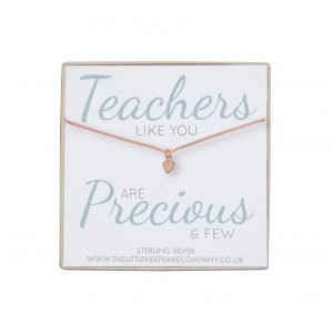 Rose Gold Vermeil Quote Necklace - 'Teachers Like You Are Precious & Few'