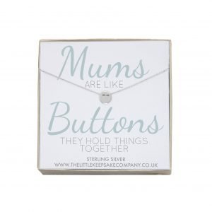 Sterling Silver Quote Necklace - 'Mums Are Like Buttons, They Hold Things Together'