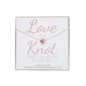 Rose Gold Vermeil Quote Necklace - 'Love Is A Knot That Can Never Be Untied'