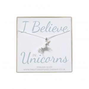 Sterling Silver & Yellow Gold Vermeil Quote Necklace - 'I Believe In Unicorns'