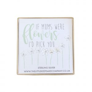 Sterling Silver Quote Earrings - 'If Mums Were Flowers, I'd Pick You'