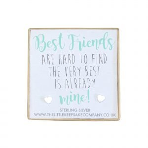 Sterling Silver Quote Earrings - 'Best Friends Are Hard To Find'