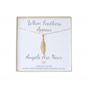 ‘When Feathers Appear’ Necklace - Medium Yellow Gold Feather