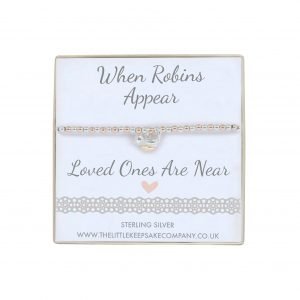 ‘When Robins Appear’ Sterling Silver & Rose Gold Ball Slider Bracelet