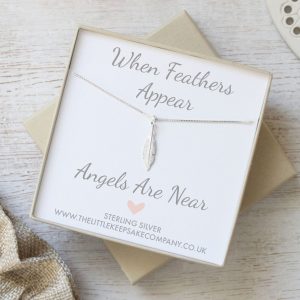Sterling Silver 'When Feathers Appear' Mini Necklace
