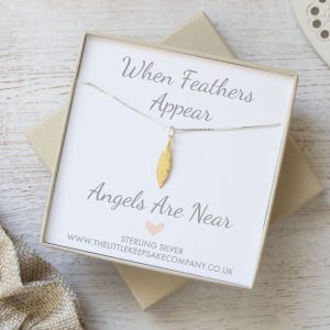 Sterling Silver & Yellow Gold 'When Feathers Appear' Mini Necklace