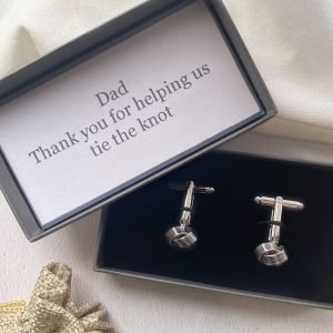 Stainless Steel Personalised Knot Cufflinks