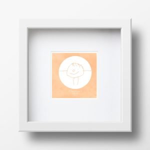 Personalised 'Doodle Artwork' Print - Inverse Circle Design In Orange