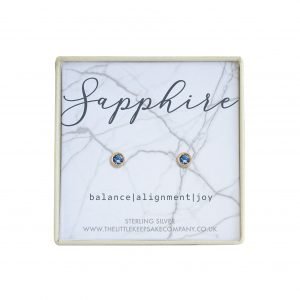Rose Gold Vermeil September Birthstone Earrings - Sapphire
