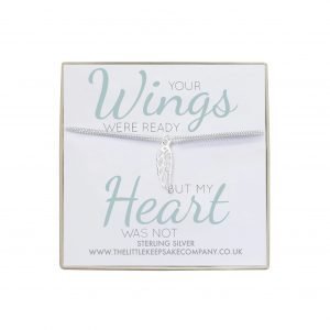 Sterling Silver Quote Bracelet - 'Your Wings Were Ready But My Heart Was Not'