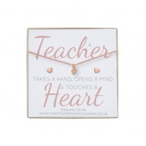 Rose Gold Vermeil Quote Gift Set – ‘A Teacher Takes A Hand’