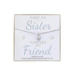 Sterling Silver Quote Gift Set – ‘First My Sister, Forever My Friend’