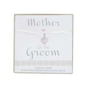 Sterling Silver Cut Out Heart Necklace – Mother Of The Groom