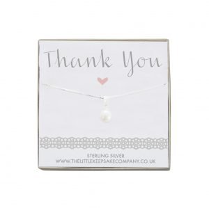 Sterling Silver & Pearl Necklace – Thank You